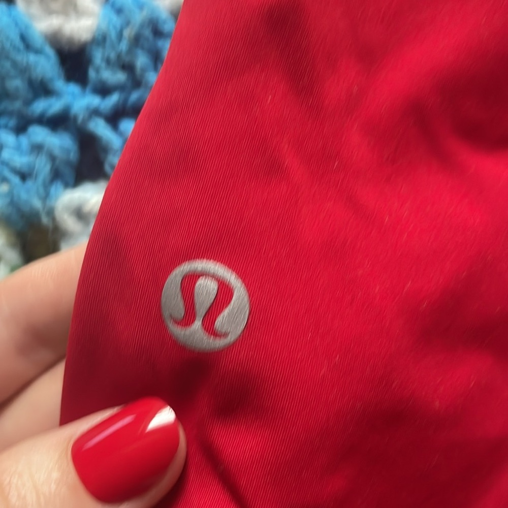 Red Lululemon Capris - Picture 3 of 5